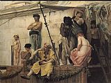 Market Canvas Paintings - The Slave Market